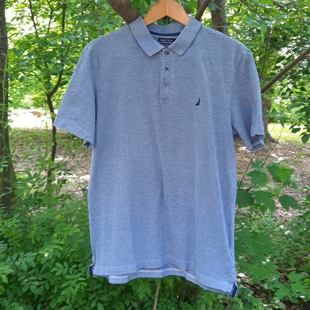 Nautica Slade blue short sleeve polo